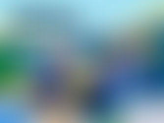 An illustration of an inclusive workplace scene featuring individuals with disabilities actively engaged in various jobs—such as package handling, e-commerce, business management, and retail service—with visible use of assistive devices, service animals, and communication methods. Large text in the top left corner reads "Work & Disability".