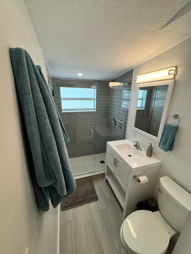 bathroom setup for crew living
