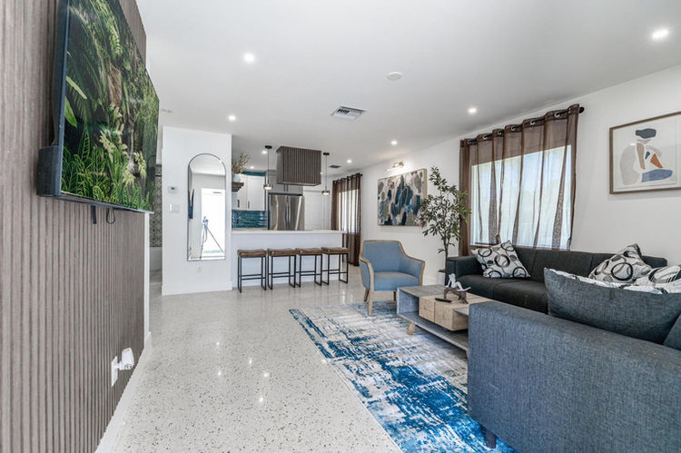 furnished common space for crew residents