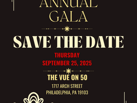 SAVE THE DATE for SABA-Philly's Annual Gala on 9/25/25!!