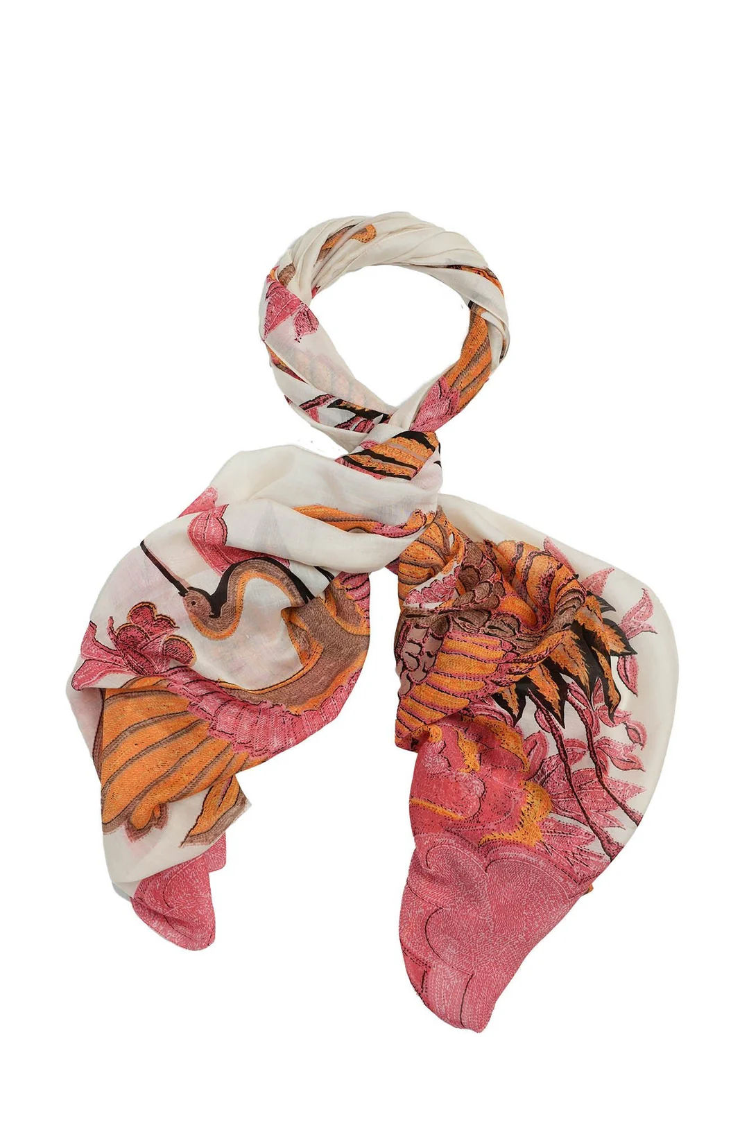 CRANE ECRU SCARF 
