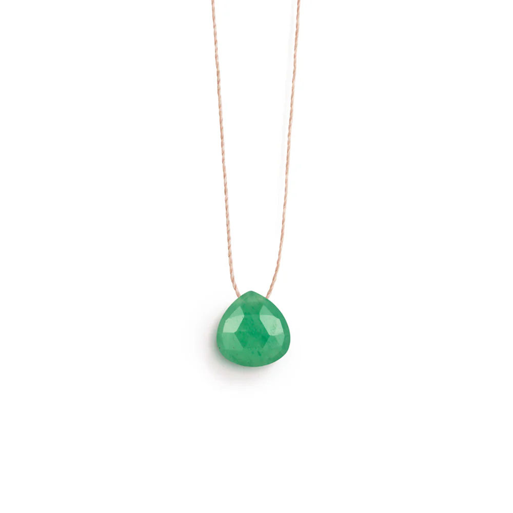 Green Aventurine Fine Cord Necklace