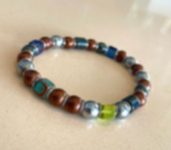 Swarovski Crystal & Hematite Men's Bracelet
