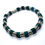 Thumbnail: Apatite Gemstone & Brushed Silver Men's Bracelet