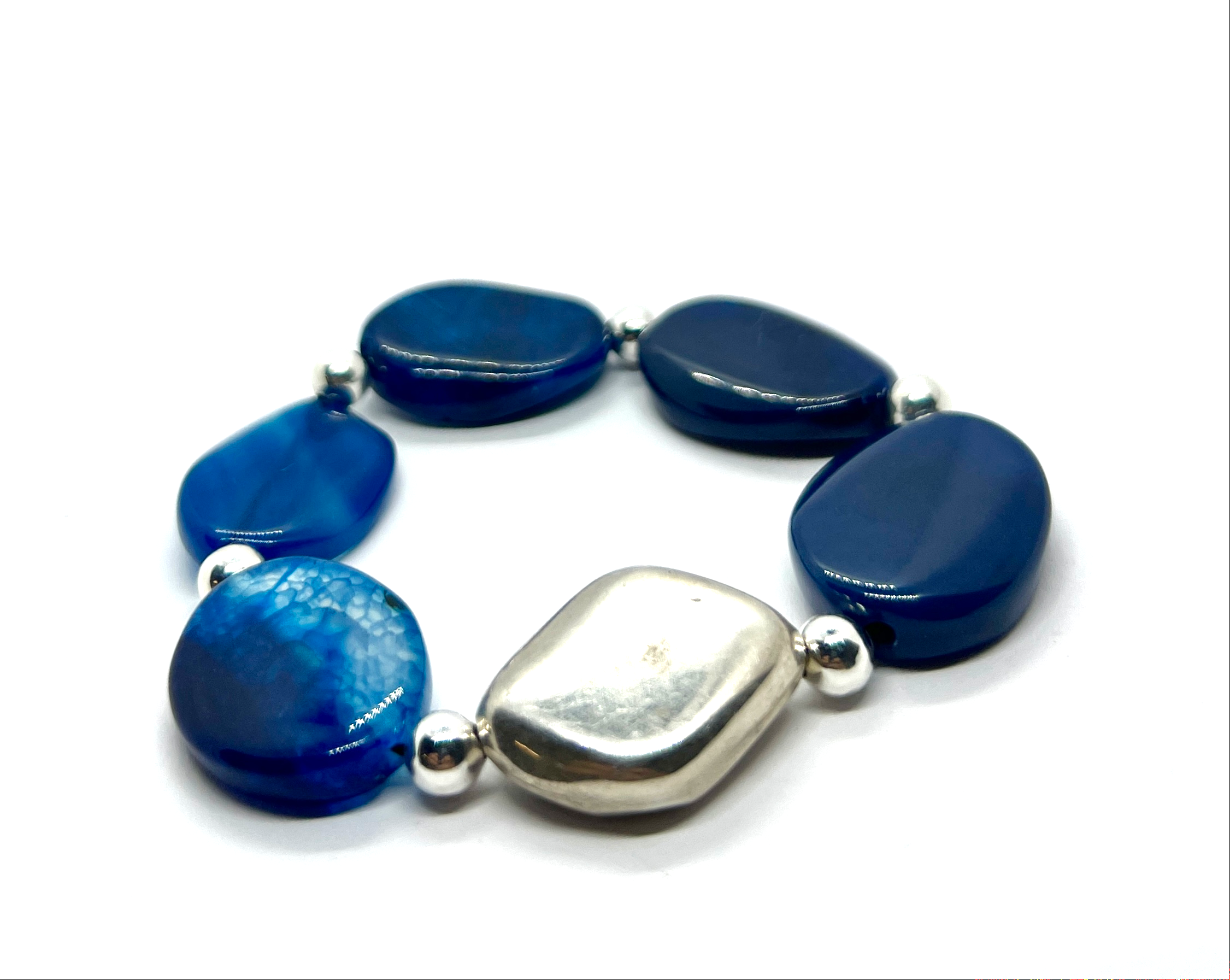 Agate & Sterling Silver Women's Bracelet