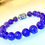 Thumbnail: Purple Dyed Quartz Gemstones  & Thai Silver Men's Bracelet