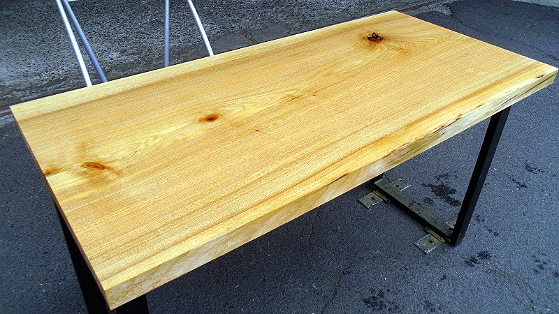 サムネイル： 【幅120×奥行55cm規格】椨 タブ 無垢 天板 一枚板 120×57cm 4cm厚｜DIY用  テーブル・デスク向け 無塗装 下仕上げ済み