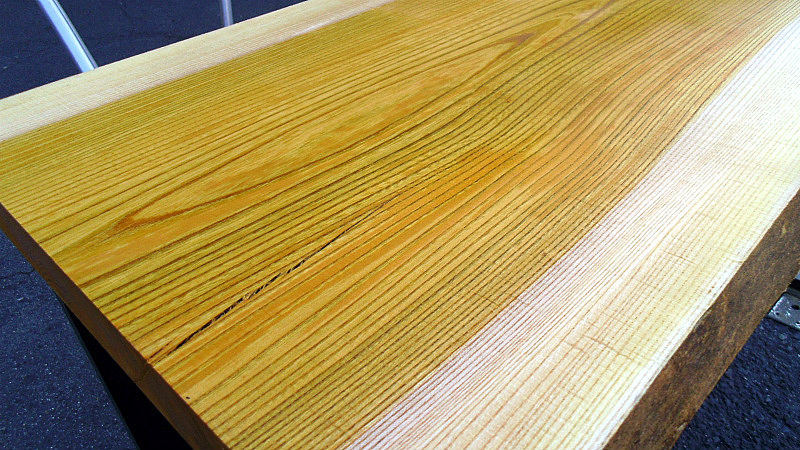 サムネイル： 欅/ケヤキ 1200x470x40mm 天然木ラップトップテーブル・電動式昇降デスク天板/DIY木材・1枚板・無垢板/下仕上げ済み