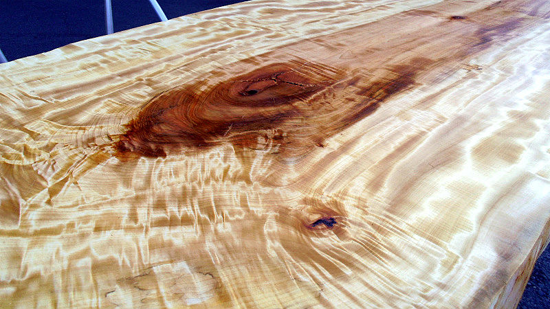 サムネイル： 橡/トチ 1200x730x45mm 天然木ダイニングテーブル・パソコンデスク天板/DIY木材・1枚板・無垢板/下仕上げ済み