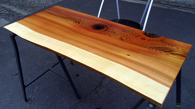 サムネイル： 【幅90×奥行35cm規格】杉 スギ 無垢 天板 一枚板 90×40cm｜DIY用  テーブル・デスク向け 無塗装 下仕上げ済み