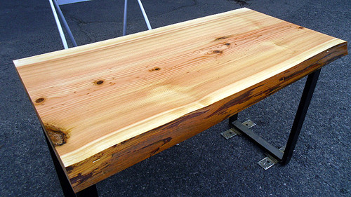 杉/スギ 1100x590x45mm 天然木リビングテーブル・パソコンデスク天板