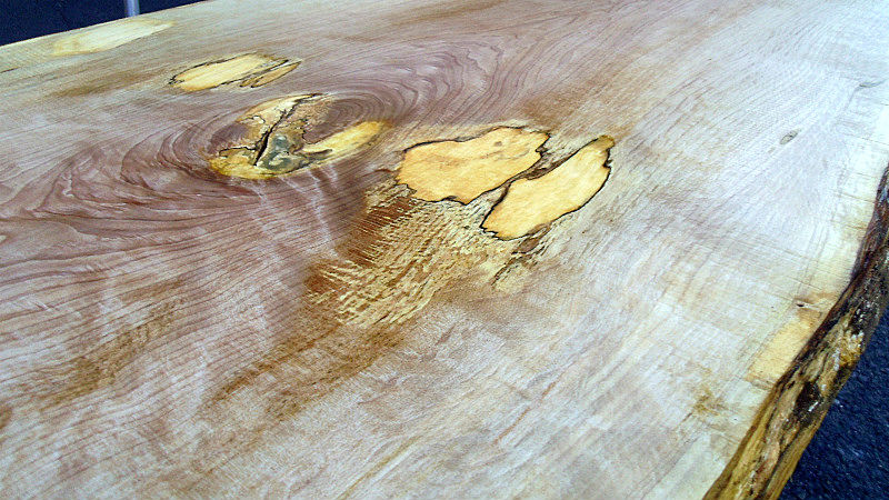 サムネイル： 楓/メープル 1000x520x40mm 天然木リビングテーブル・パソコンデスク天板/DIY木材・1枚板・無垢板/下仕上げ済み