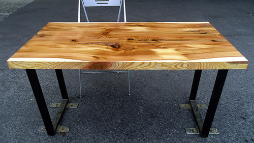 杉/スギ 1300x660x45mm 天然木ダイニングテーブル・パソコン