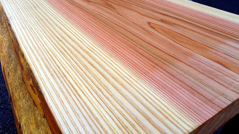 サムネイル： 杉/スギ 1100x530x40mm 天然木ラップトップテーブル・パソコンデスク天板/DIY木材・1枚板・無垢板/下仕上げ済み