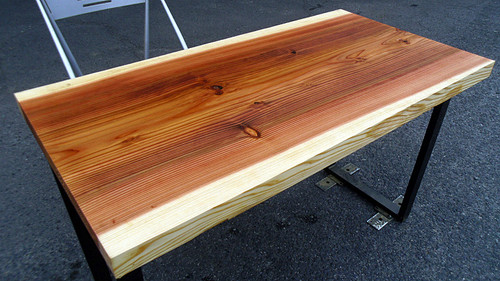 杉/スギ 1200x620x45mm 天然木リビングテーブル・パソコンデスク