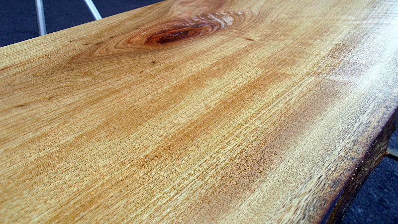 サムネイル： 樟/クス 900x350x30mm 天然木ラップトップテーブル・コーナーデスク天板/DIY木材・1枚板・無垢板/下仕上げ済み