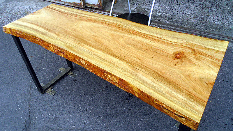 サムネイル： 【幅140×奥行50cm規格】樟 クス 無垢 天板 一枚板 140×60cm 4cm厚｜DIY用  テーブル・デスク向け 無塗装 下仕上げ済み