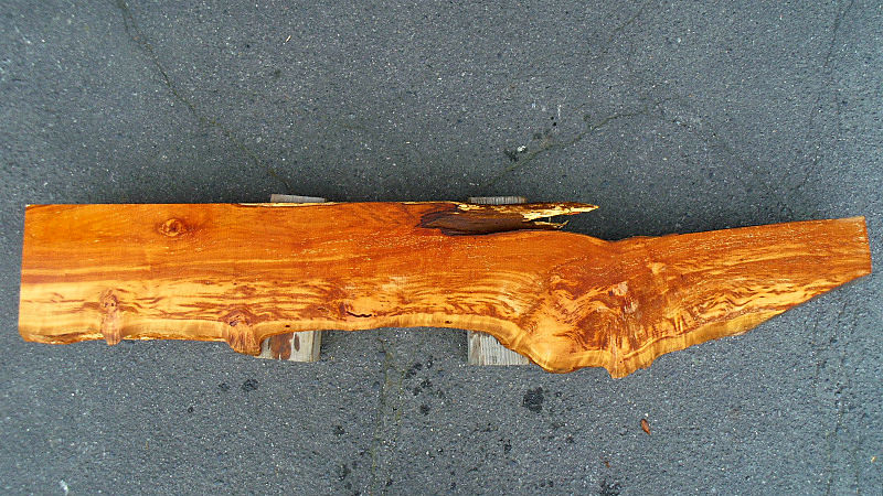 サムネイル： 【幅150×奥行25cm規格】桜 サクラ 無垢 天板 一枚板 150×30cm 厚3cm｜DIY用  ラック・シェルフ向け 無塗装 下仕上げ済み