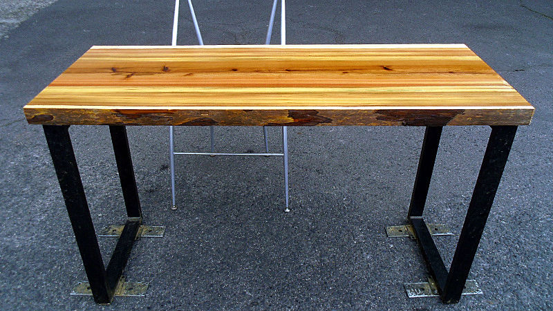 サムネイル： 杉/スギ 1200x480x40mm 天然木ラップトップテーブル・パソコンデスク天板/DIY木材・1枚板・無垢板/下仕上げ済み