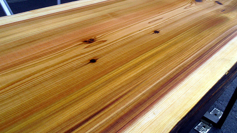 サムネイル： 【幅100×奥行45cm規格】杉 スギ 無垢 天板 一枚板 100×49cm｜DIY用 デスク テーブル 向け 無塗装 下仕上げ済み