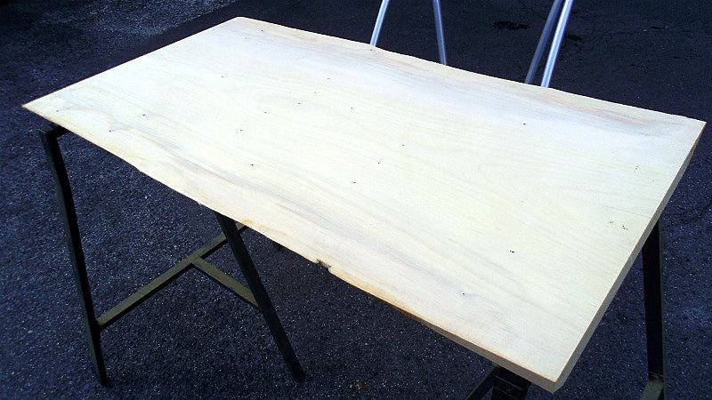 サムネイル： 銀杏/イチョウ850x470x35mm 天然木リビングテーブル・ローテーブル天板/DIY木材・1枚板・無垢板/下仕上げ済み