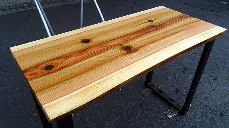 サムネイル： 【幅100×奥行45cm規格】杉 スギ 無垢 天板 一枚板 100×47cm｜DIY用 デスク テーブル 向け 無塗装 下仕上げ済み
