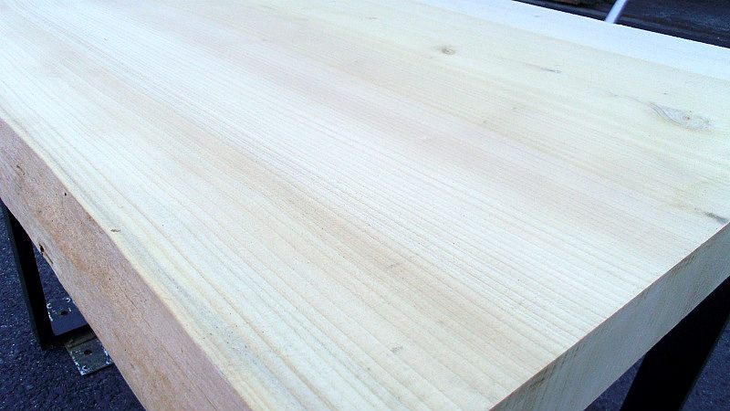 サムネイル： 【幅100×奥行60cm規格】銀杏 イチョウ 無垢 天板 一枚板 100×63cm｜DIY用  テーブル・デスク向け 無塗装 下仕上げ済み