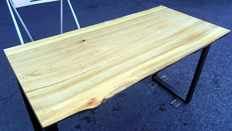 サムネイル： 【幅120×奥行55cm規格】樟 クス 無垢 天板 一枚板 120×59cm｜DIY用  テーブル・デスク向け 無塗装 下仕上げ済み