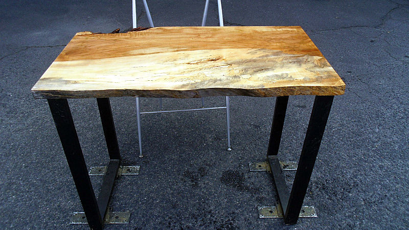 サムネイル： 橡/トチ 900x510x30mm 天然木ラップトップテーブル・パソコンデスク天板/DIY木材・1枚板・無垢板/下仕上げ済み