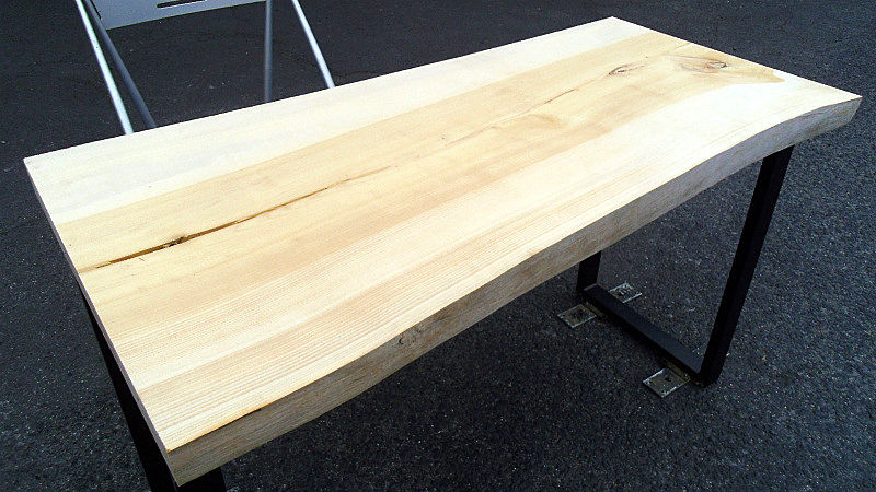 サムネイル： 銀杏 イチョウ 無垢 天板 一枚板 120×64cm｜ 奥行65cm規格 DIY用 テーブル デスク向け 無塗装 下仕上げ済み
