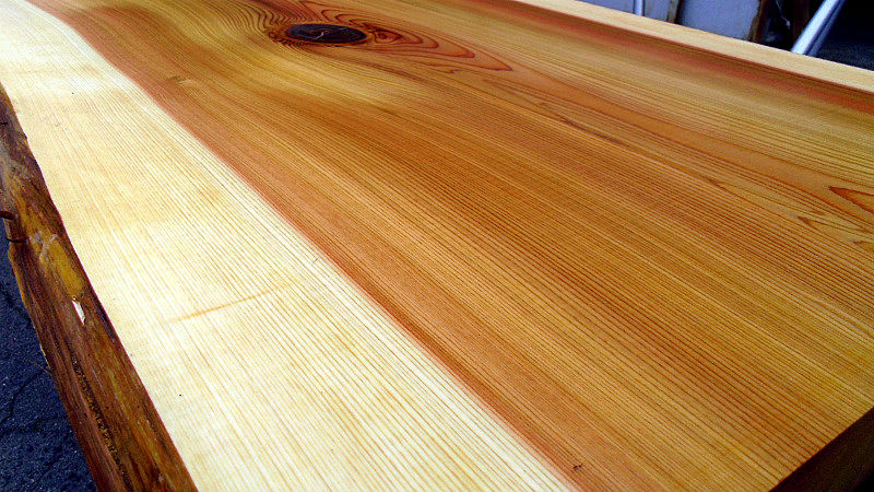 サムネイル： 【幅120×奥行55cm規格】杉 スギ 無垢 天板 一枚板 120×59cm｜DIY用 デスク テーブル 向け 無塗装 下仕上げ済み