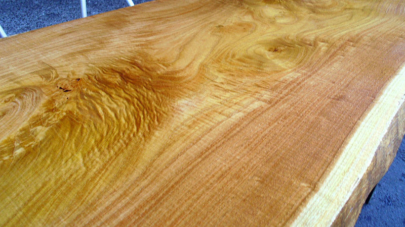 サムネイル： 【幅100×奥行50cm規格】栴檀 センダン 無垢 天板 一枚板 100×50cm 4cm厚｜DIY用  テーブル・デスク向け 無塗装 下仕上げ済み