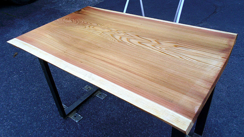 サムネイル： 杉/スギ 1000x620x45mm 天然木ラップトップテーブル・パソコンデスク天板/DIY木材・1枚板・無垢板/下仕上げ済み