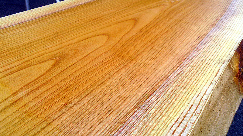 サムネイル： 欅 ケヤキ 無垢 天板 一枚板 100×50cm｜ 奥行50cm規格 DIY用 テーブル デスク向け 無塗装 下仕上げ済