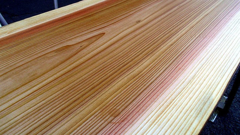 サムネイル： 杉/スギ 1000x550x40mm 天然木リビングテーブル・パソコンデスク天板/DIY木材・1枚板・無垢板/下仕上げ済み