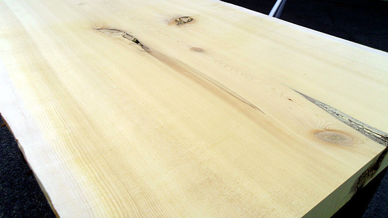 サムネイル： 榧/カヤ 1200x640x45mm 天然木リビングテーブル・パソコンデスク天板/DIY木材・1枚板・無垢板/下仕上げ済み