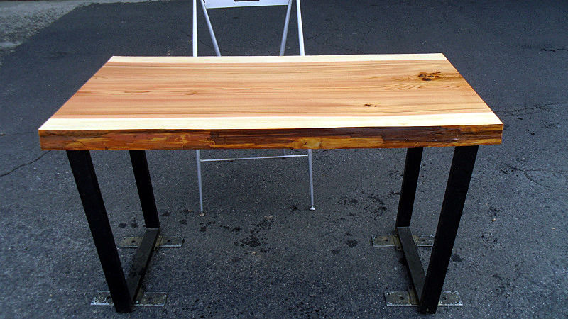 杉/スギ 1100x570x45mm 天然木リビングテーブル・パソコンデスク天板/DIY木材・無垢板・1枚板/下仕上げ済み
