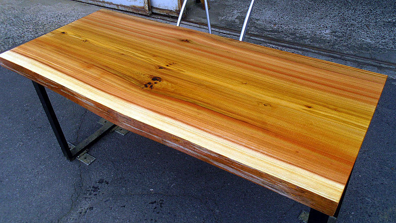 サムネイル： 【幅140×奥行60cm規格】杉 スギ 無垢 天板 一枚板 140×62cm 4.5cm厚｜DIY用 デスク テーブル 向け 無塗装 下仕上げ済み