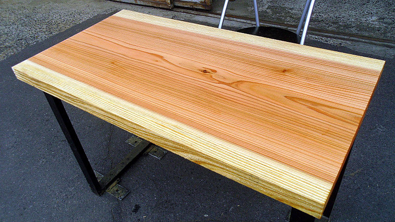 サムネイル： 【幅100×奥行50cm規格】杉 スギ 無垢 天板 一枚板 100×52cm 4cm厚｜DIY用  テーブル・デスク向け 無塗装 下仕上げ済み