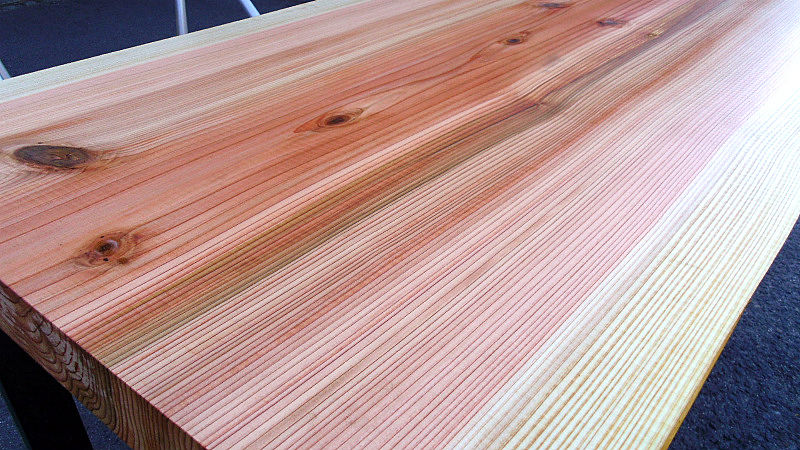 サムネイル： 【幅120×奥行65cm規格】杉 スギ 無垢 天板 一枚板 120×69cm｜DIY用 デスク テーブル 向け 無塗装 下仕上げ済み