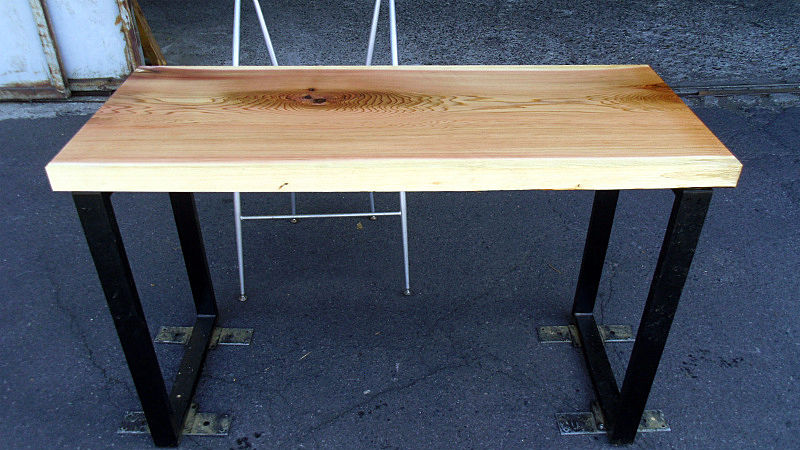 サムネイル： 杉/スギ 1100x450x40mm 天然木ラップトップテーブル・パソコンデスク天板/DIY木材・1枚板・無垢板/下仕上げ済み