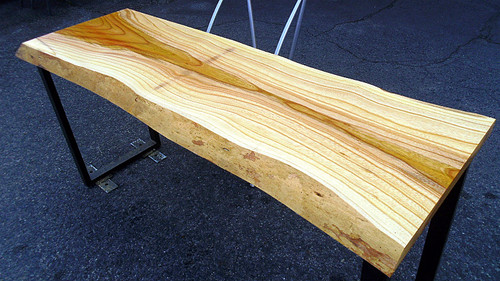 天然欅　DIY材　材木　テーブル　天板　カウンターテーブル　机 欅/ケヤキ 1500x510x35mm 天然木カウンターテーブル・カウンターデスク