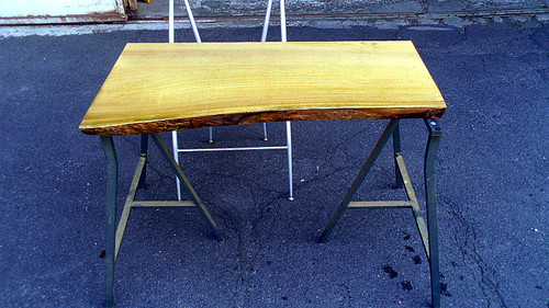 栓/セン 900x460x40mm 天然木ラップトップテーブル・コーナーデスク天