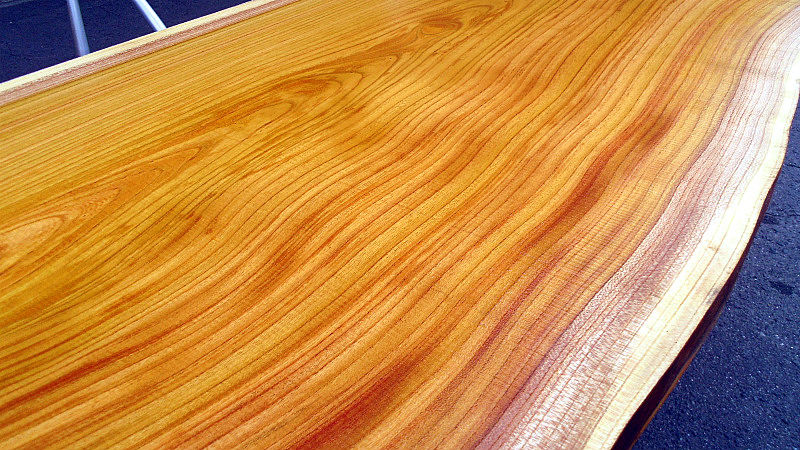 サムネイル： 欅/ケヤキ 1300x700x45mm 天然木ダイニングテーブル・オフィスデスク天板/DIY木材・1枚板・無垢板/下仕上げ済み