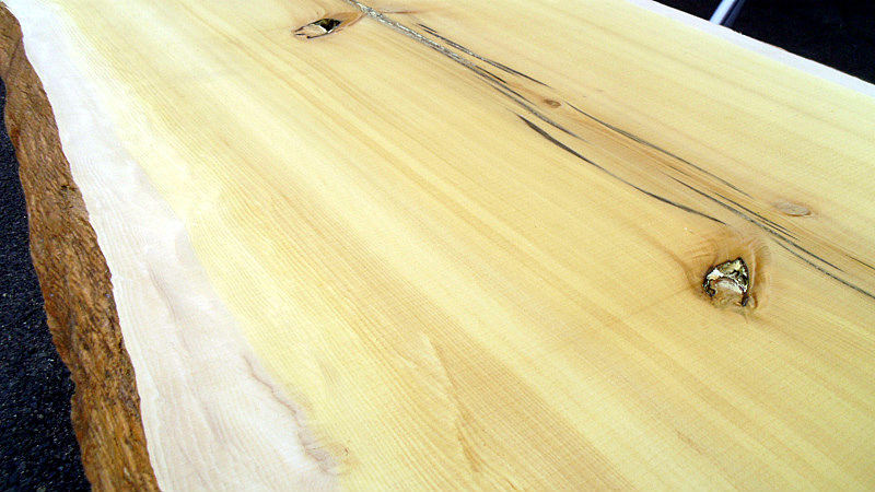 サムネイル： 榧/カヤ 1200x640x45mm 天然木リビングテーブル・パソコンデスク天板/DIY木材・1枚板・無垢板/下仕上げ済み