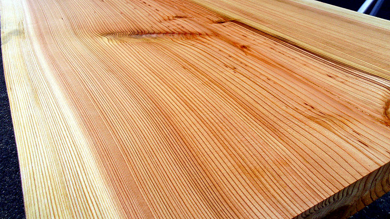 サムネイル： 杉/スギ 1100x590x45mm 天然木リビングテーブル・パソコンデスク天板/DIY木材・1枚板・無垢板/下仕上げ済み