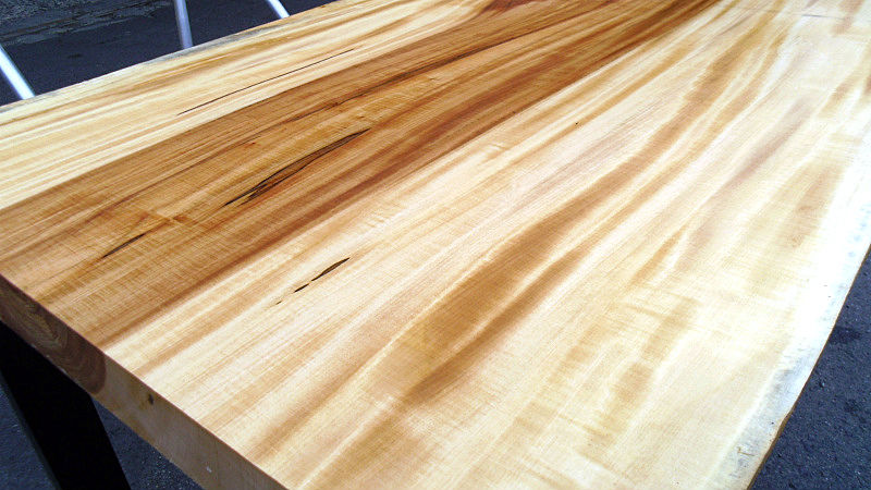 サムネイル： 橡/トチ 1200x610x45mm 天然木リビングテーブル・パソコンデスク天板/DIY木材・無垢板・1枚板/下仕上げ済み