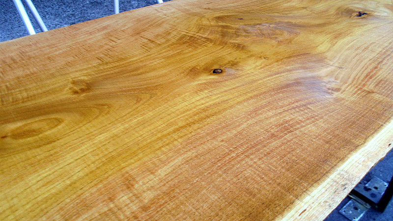 サムネイル： 【幅100×奥行50cm規格】栴檀 センダン 無垢 天板 一枚板 100×50cm 4cm厚｜DIY用  テーブル・デスク向け 無塗装 下仕上げ済み