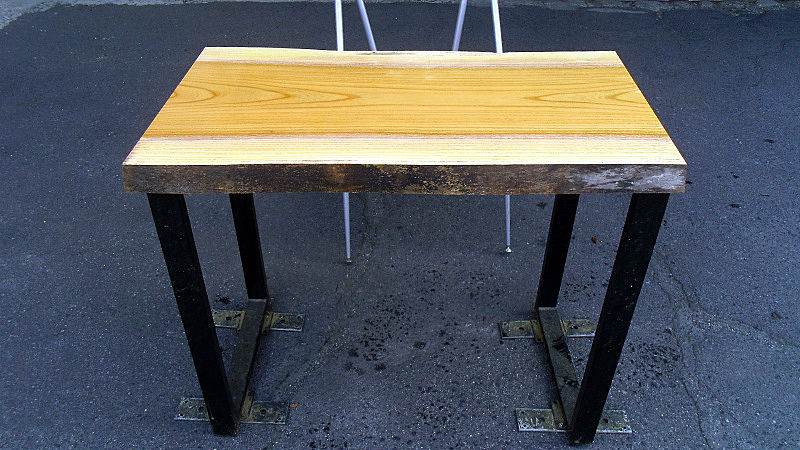 サムネイル： 【幅85×奥行45cm規格】欅 ケヤキ 無垢 天板 一枚板 85×48cm｜DIY用  テーブル・デスク向け 無塗装 下仕上げ済み
