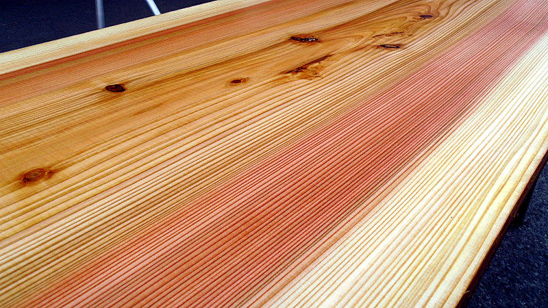 サムネイル： 杉 無垢 天板 一枚板 130×57cm｜ 奥行55cm規格 DIY用 デスク テーブル 向け 無塗装 下仕上げ済み